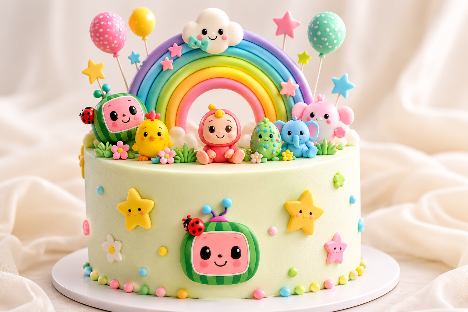 Cocomelon Birthday Cake